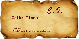 Czikk Ilona névjegykártya