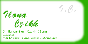 ilona czikk business card